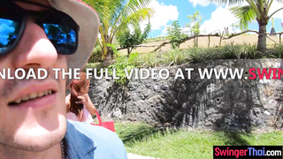 Public blowjob from his Thai girlfriend