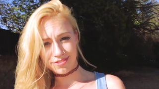 petite blonde teen fucked by stranger outdoors for cash pov
