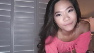 petite asian step daughter vina sky goes crazy over step-dad