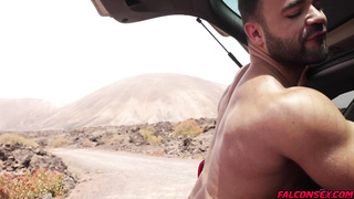 Sean Austin strokes out a fat load to Logan Moore