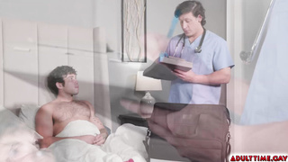 Handsome Nurse Sucks Dick Under the Cover