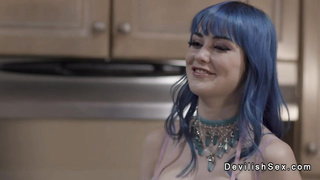 Pale blonde beauty fucks in a resort by big cock