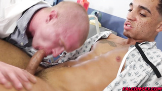 Brody gets into position to ride Amone's cock