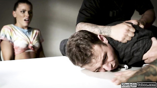 Officer makes bf run cavity search on gf