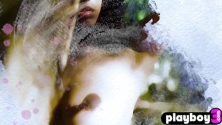 Big tits ebony MILF model posing naked