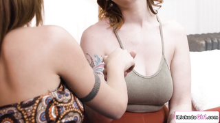 Big tits milf making lesbian bff squirt