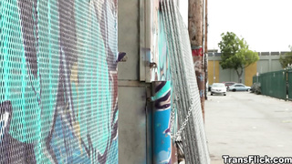 Ashley Stones quickly fucks Ariel Demure's gaping ass