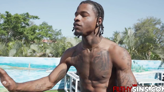 Damion's black cock fucked Eden in different positions