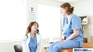 Intern gets oral exam from gynecologist