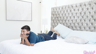 Creampie my E cup tits stepmom