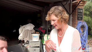 Molly sucks big dick from Sam Bourne