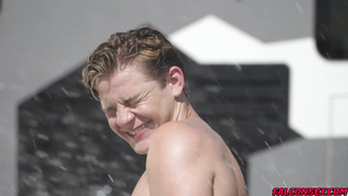 Oliver Marks busts all the load of cum to Trevor Brooks