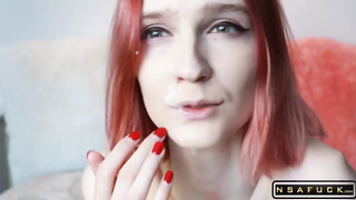 Teen Loves Riding Cock and taking Facial Amateur POV