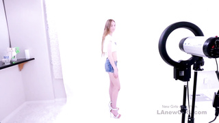 Wild girl gets big cock in her asshole after interview