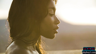 Ebony beauty from Cameroon gets naked