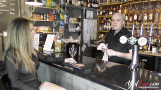 USAWIVES Wet hot pussy sitting on her stairs