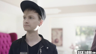 Street trash teen dominated by stranger