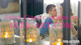 Sensual busty mom suck young dick then fucked on sofa