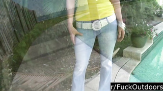 Babe Flashing Tits Close To The Beach