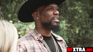 Blonde MILF gangbanged by seven BBC guys