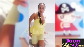 Big tits teen tries new big sex toy