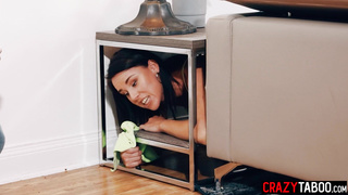 Sexy big ass nanny got stuck and fucked