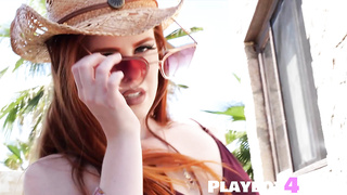 Small tits redhead teen posed naked