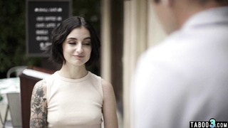 Petite naive waitress fucked in the ass