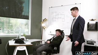 Trevor Brooks caught jerking off by his boss