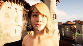 3D Porn Facial teen JOI cum on my face