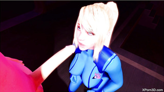 3D Porn POV Busty Blonde Gagging Blowjob