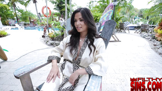 Scarlett Alexis gets a humongous black cock on her anus