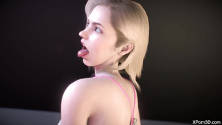 3D Blonde Teen Anal Fucking