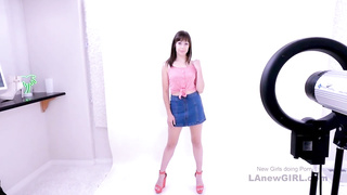 Gorgeous woman pussyfucked by big cock after interview