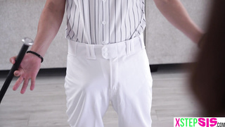 Baseball with his huge boobs stepsister