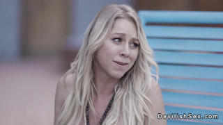 Almost married man fucks blue haired babe