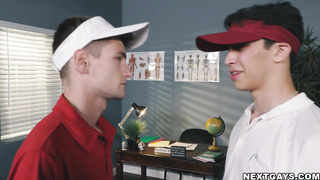 Rivalry turns into intimate gay anal sex