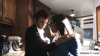 Teen latina facesitting busty lesbian gf