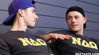 Ryder used huge cock to ram Kane's mouth and asshole