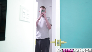 I feel pity for my pathetic stepbrother so I let him fuck me!