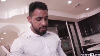 Shemales have a plan to get boss naked