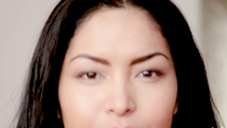 Cute Asian babe posed after yoga class