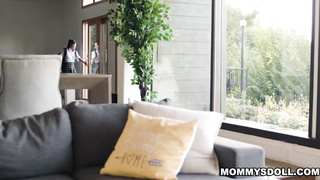 Kendra James cant help but stare up Kimmy Kimms skirt