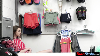 Obedient teen fucking a guards big dick