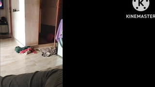 Indian mom bathing son taking video serectly