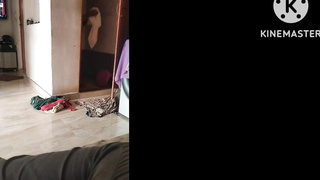 Indian mom bathing son taking video serectly
