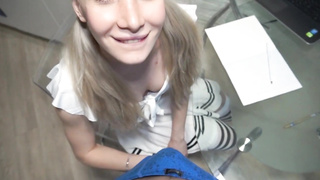 Hot Russian College Girl Sex During Her Homework