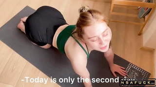 Helped my stepsister with yoga she swallowed