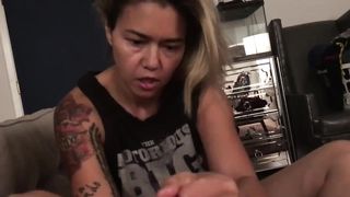 Older Trashy Chinese Foot Wank