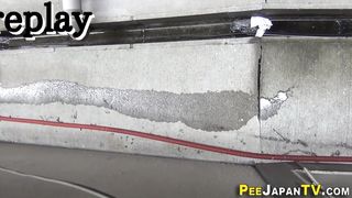 Horny asians peeing